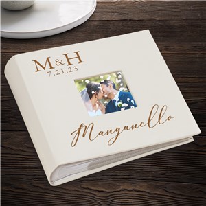 Personalized Engraved Initials & Last Name Leatherette Photo Album by Gifts For You Now