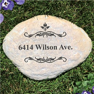 Image of Engraved Filigree Welcome Garden Stone