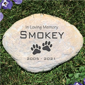 Image of Personalized Pet Memorial Garden Stone In Loving Memory