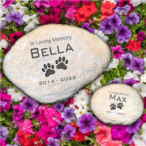 Personalized Engraved Pet Memorial Garden Stone by Gifts For You Now