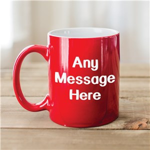 Personalized Engraved Any Message Two-Tone Mug by Gifts For You Now