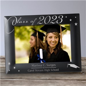Personalized Engraved Black Graduation Picture Frame by Gifts For You Now