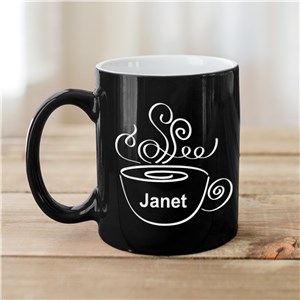 Personalized Engraved Coffee Drinker Two-Tone Mug by Gifts For You Now