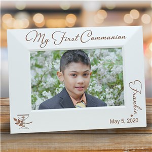 Image of Engraved My First Communion Picture Frame