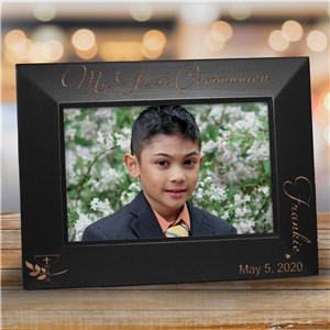 Image of My First Communion Engraved Black Frame