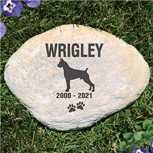 Image of Engraved Dog Memorial Garden Stone