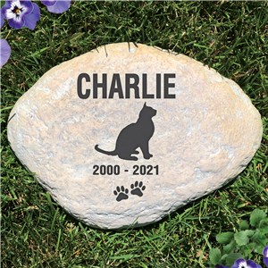 Image of Personalized Cat Memorial Garden Stone