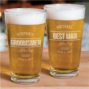 Personalized Engraved Groomsmen Beer Glass by Gifts For You Now - Best Personalized Gifts