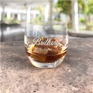 Personalized Engraved Bridal Party Whiskey Glass by Gifts For You Now