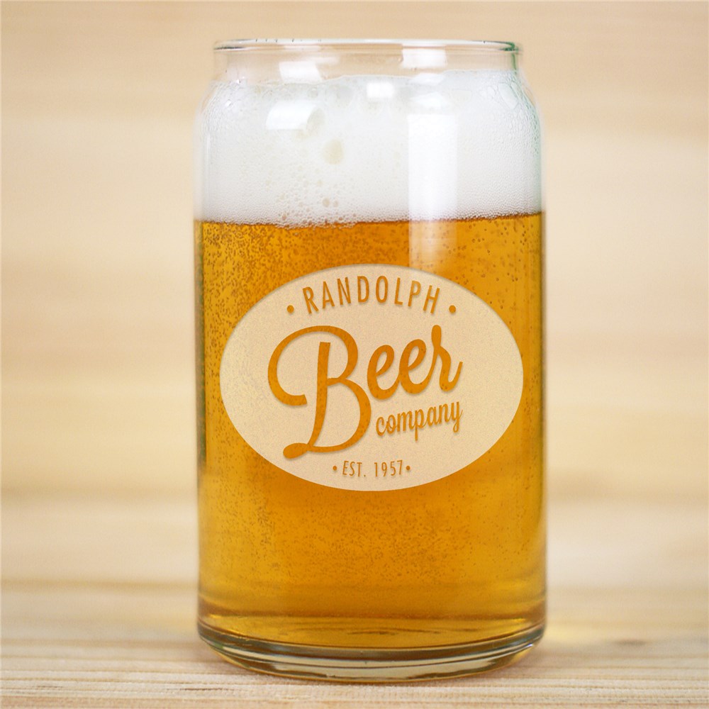 Any Name Personalized Beer Can Glass L7689118