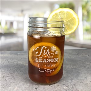 Personalized Engraved Holiday Small Mason Jar by Gifts For You Now