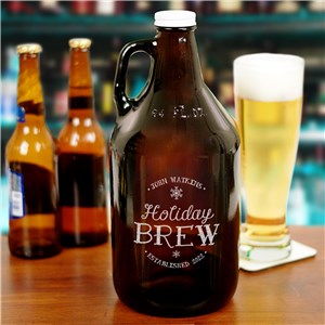 Personalized Holiday Beer Growler by Gifts For You Now