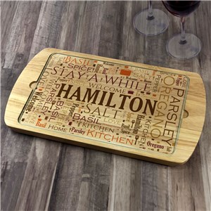 Personalized Family Name Word Art Serving Tray by Gifts For You Now