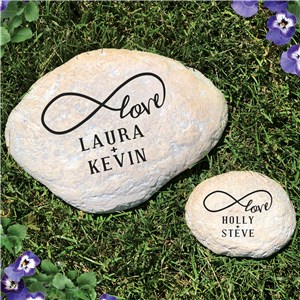Image of Infinity Love Couple Heart Garden Stone