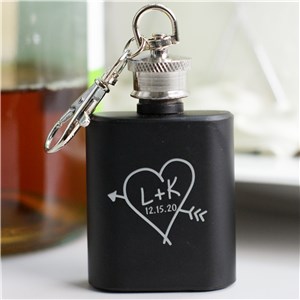 Image of Engraved Couples Mini Flask Favors