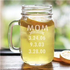 Image of Engraved Mom Mason Jar