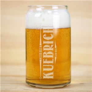 Image of Any Name Engraved Beer Can Glass