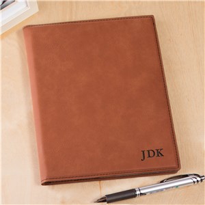 Personalized Engraved Three Initials Rawhide Leatherette Portfolio by Gifts For You Now