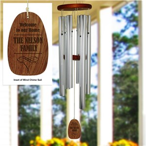 Image of Engraved Family Wind Chime