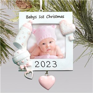 Personalized Baby Girl's 1st Christmas Ornament by Gifts For You Now