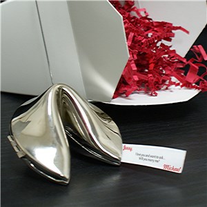 Personalized Message Silver Fortune Cookie by Gifts For You Now