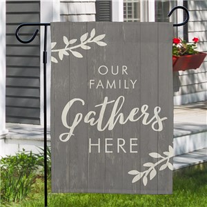 Image of Gather Here Non Personalized Garden Flag
