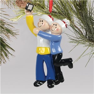 Personalized Selfie Couple Christmas Ornament by Gifts For You Now