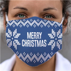 Personalized Christmas Sweater Pattern Face Mask by Gifts For You Now