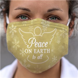 Personalized Peace On Earth Face Mask by Gifts For You Now
