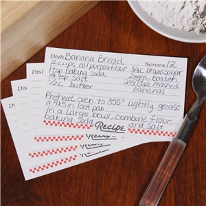 Personalized Recipe Cards 4x6 by Gifts For You Now