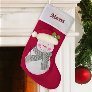 Personalized Festive Snowman Stocking by Gifts For You Now