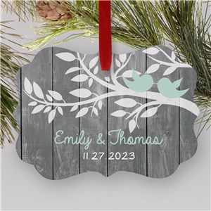 Personalized Love Birds Couples Christmas Ornament by Gifts For You Now