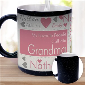 Personalized Favorite People Call Me Word Art Color Changing Mug by Gifts For You Now
