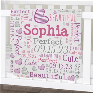 Personalized Baby Word-Art Throw Blanket by Gifts For You Now