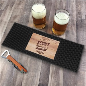 Personalized Brewing Company Bar Mat by Gifts For You Now