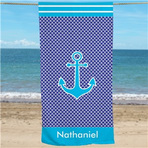 Personalized Anchor Beach Towel by Gifts For You Now