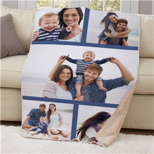 Personalized Photo Collage Sherpa Blanket by Gifts For You Now