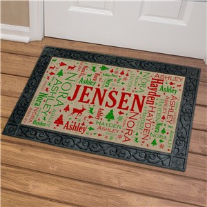 Personalized Christmas Word-Art Doormat by Gifts For You Now