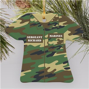 Personalized Military T-Shirt Christmas Ornament by Gifts For You Now