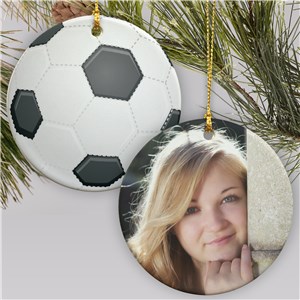 Personalized Sports Photo Christmas Ornament-Soccer by Gifts For You Now
