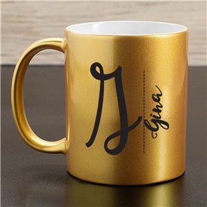 Personalized Any Name & Initial Metallic Mug by Gifts For You Now