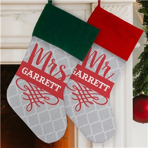 Personalized Mr and Mrs Stocking by Gifts For You Now