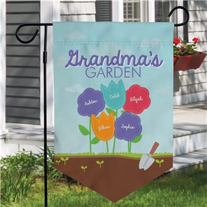 Personalized Grandma's Garden Pennant Garden Flag by Gifts For You Now