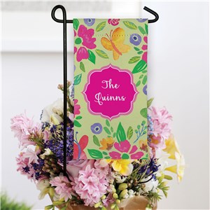 Personalized Butterflies And Flowers Mini Garden Flag by Gifts For You Now
