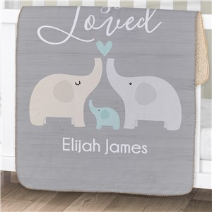 So Loved Personalized Sherpa Blanket for Baby by Gifts For You Now