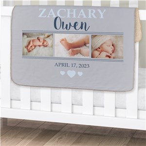 Personalized Baby Photo Sherpa Blanket by Gifts For You Now