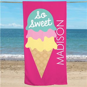 Personalized So Sweet Beach Towel by Gifts For You Now