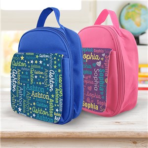 Personalized Name Word Art Lunch Bag by Gifts For You Now