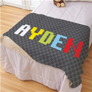 Personalized Pixel Sherpa Blanket by Gifts For You Now