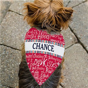 Personalized Dog Doodle Pet Bandanna - Teal - Large by Gifts For You Now